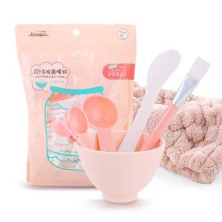 Set: Facial Mask Mixing Kit + Face Wash Headband As Shown In Figure - One Size