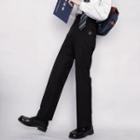 Embroidered Straight Leg Dress Pants