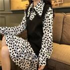 Petal Print Mini Shirtdress / V-neck Vest