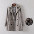Double-breasted Check Blazer
