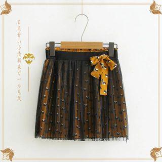 Bow-accent Tulle Skort