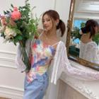 Spaghetti-strap Tie-dyed Scarf Top