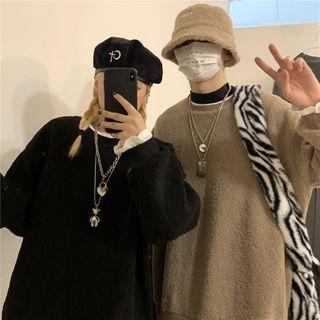 Fleece Panel Mock Two Piece Top