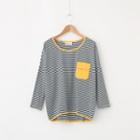 Panel Stripe Long-sleeve Top