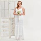 Plus Size Lace Panel V-neck Sleeveless Maxi A-line Dress