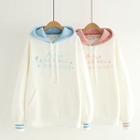 Japanese Embroidered Hoodie Hood - Japanese Embroidery - Pink - One Size