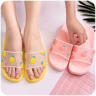 Fruit Print Bathroom Slippers