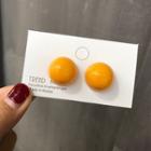 Disc Acrylic Earring 1 Pair - Type A - Orange Yellow - One Size
