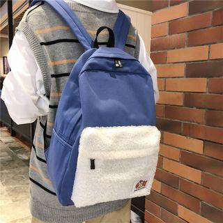 Canvas Fleece Pocket Backpack