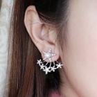 Rhinestone Star Swing Earring Silver - One Size