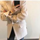 Notch Lapel Single-button Tie Waist Coat