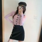 Heart Cardigan / A-line Skirt