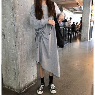 Asymmetric Drawstring T-shirt Dress
