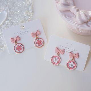 Bow Sakura Alloy Dangle Earring