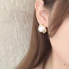 Faux Pearl Earring 1 Pair - Al2032 - Gold - One Size