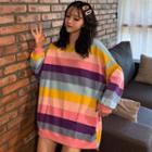 Rainbow-stripe Sweatshirt