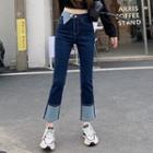 Mid Rise Bootcut Cropped Jeans