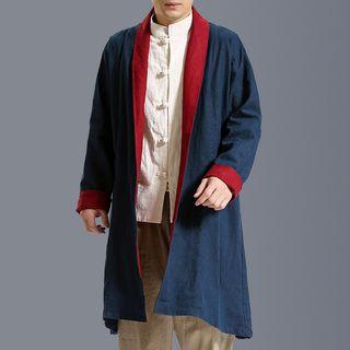 Panel Linen Cotton Long Jacket