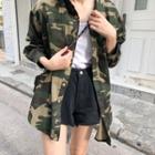 Camouflage Loose-fit Jacket As Figure - One Size