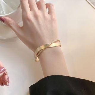 Cross Open Bangle Gold - Bangle. Gold