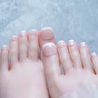 Faux Toe Nail Tips J-72 - White - One Size