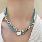 Irregular Pearl Layered Acrylic Necklace