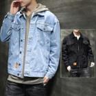 Lettering Patch Denim Jacket