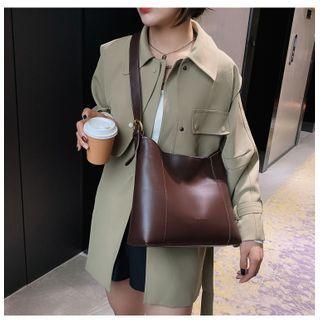 Plain Zip Bucket Bag