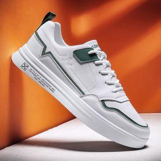 Two Tone Lace-up Platform Sneakers