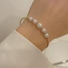 Faux Pearl Alloy Bangle 3896 - 1 Pc - Gold - One Size