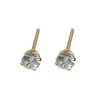 Rhinestone Earring 1 Pair -gold - One Size