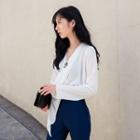 Wrap-front Chiffon Top