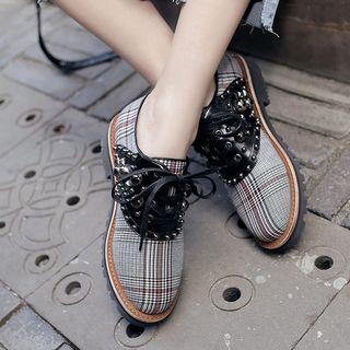Studded Color Panel Oxfords