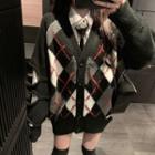 Diamond Check Cardigan / Shirt