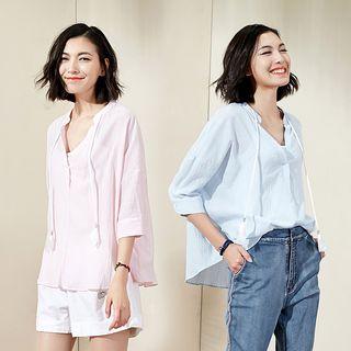3/4-sleeve Loose-fit Blouse