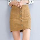 Button Up Pencil Skirt