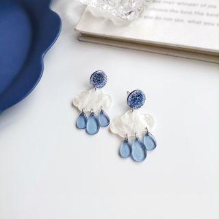 Rain Cloud Drop Earring / Clip-on Earring