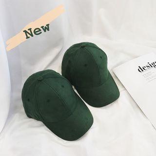Velvet Baseball Cap Dark Green - One Size