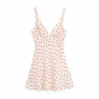 Sleeveless Fruit Print Dress