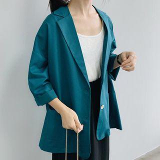 Single-breasted 3/4-sleeve Oversize Blazer