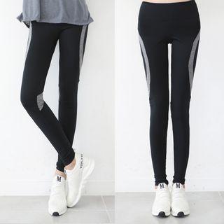 High-waist Contrast-trim Leggings