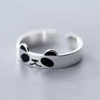 925 Sterling Silver Panda Open Ring Silver - One Size