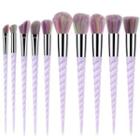 Set Of 10: Makeup Brush Light Purple - One Size
