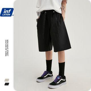 Unisex Belted Loose Shorts