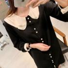 Capelet Two-tone Shirtdress Black - One Size