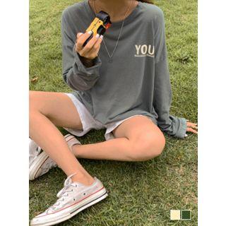 You Printed Extra Long-sleeve T-shirt