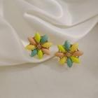 Acrylic Flower Earring 1 Pair - Multicolor - One Size