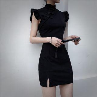 Sleeveless Traditional Chinese Mini Sheath Dress