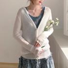 Long-sleeve Knitted Zipped Light Jacket