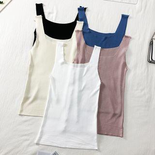 Square-neck Light Knit Top